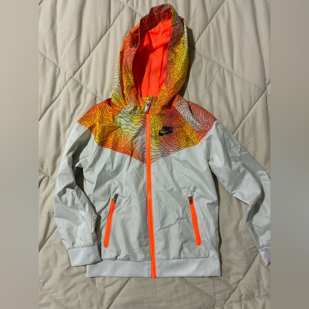 Nike Kids' Vibrant Orange and Gray Jacket